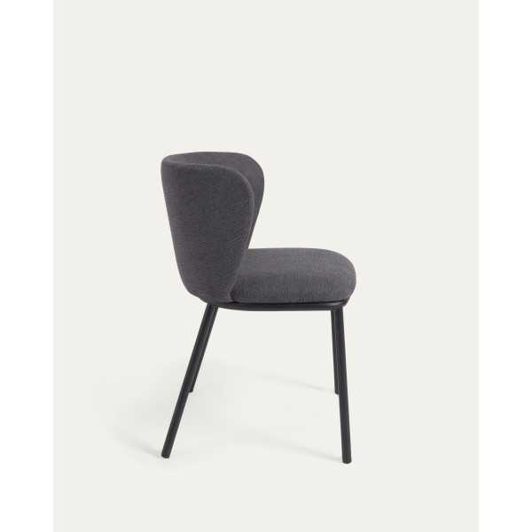 CISELIA CHAIR IN DARK GRAY CHENILLE...
