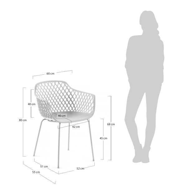 QUINN WHITE GARDEN CHAIR