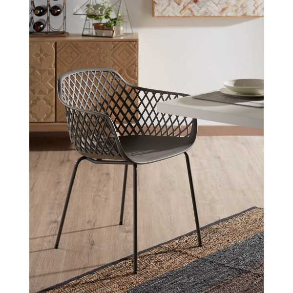 CHAISE DE JARDIN QUINN GRISE