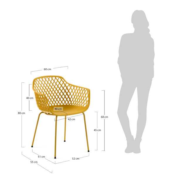 CHAISE DE JARDIN QUINN JAUNE