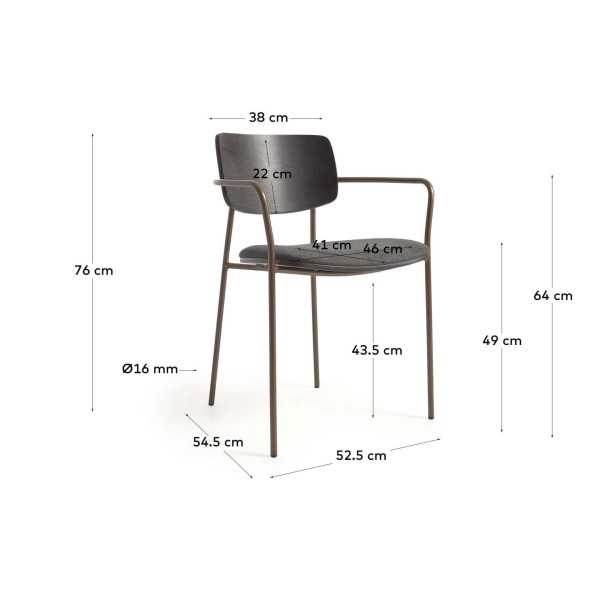MAUREEN STACKING CHAIR IN DARK...