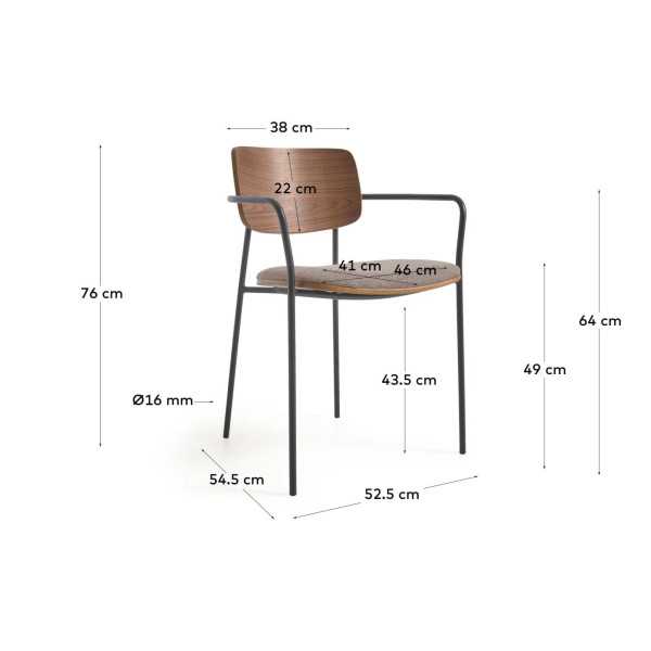 CHAISE EMPILABLE MAUREEN EN PLACAGE...