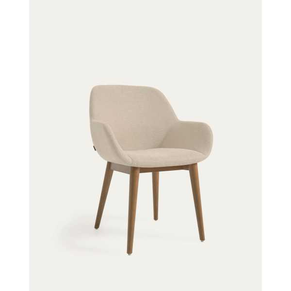 CHAISE KONNA BEIGE ET PIEDS EN BOIS...