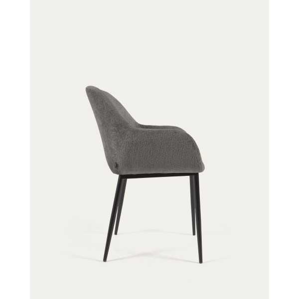KONNA CHAIR IN DARK GRAY CHENILLE...