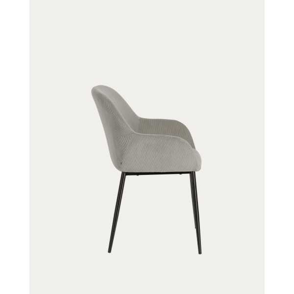 KONNA CHAIR IN GRAY CORDUROY
