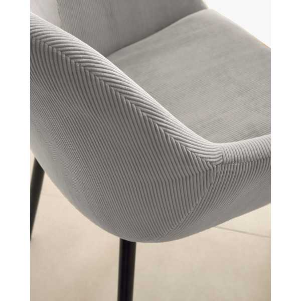 KONNA CHAIR IN GRAY CORDUROY