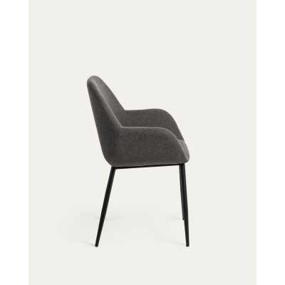 CHAISE KONNA GRIS FONCÉ 2