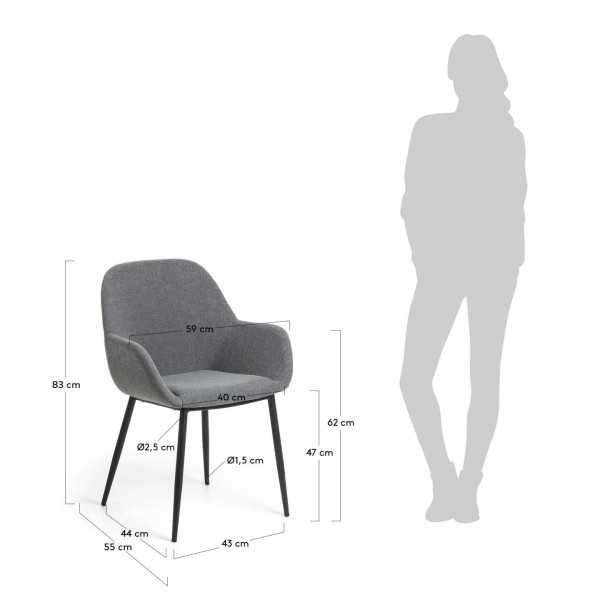KONNA DARK GRAY CHAIR