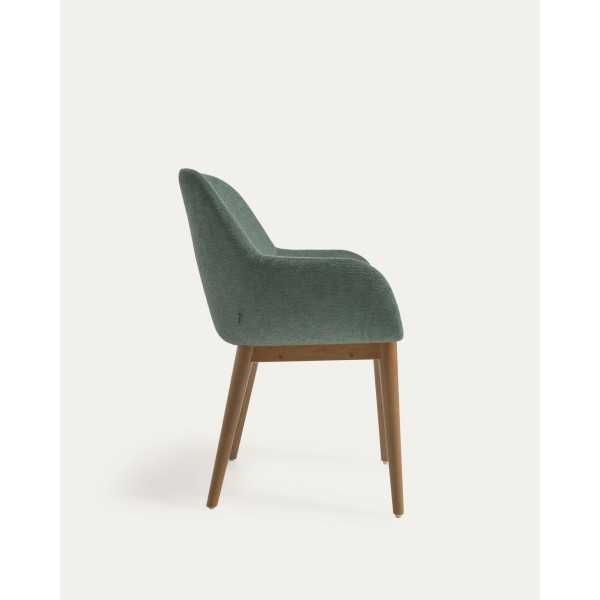 CHAISE KONNA VERTE ET PIEDS EN BOIS...