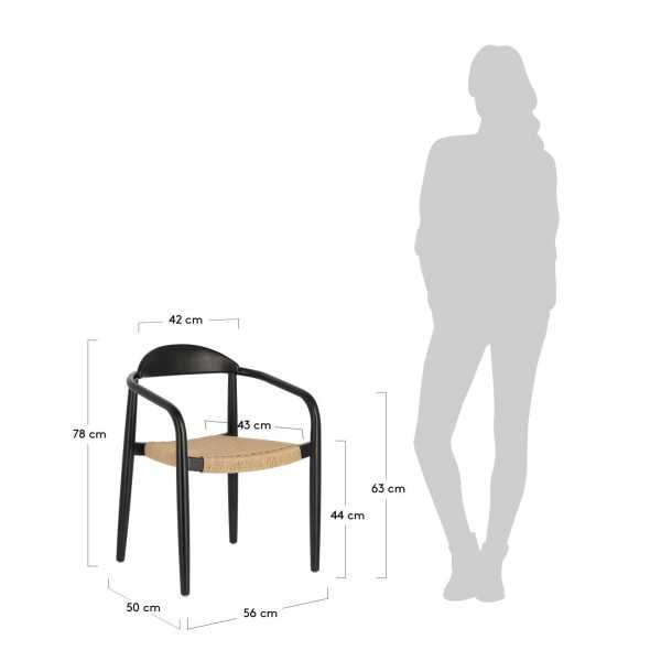 NINA CHAIR IN SOLID ACACIA WOOD WITH...