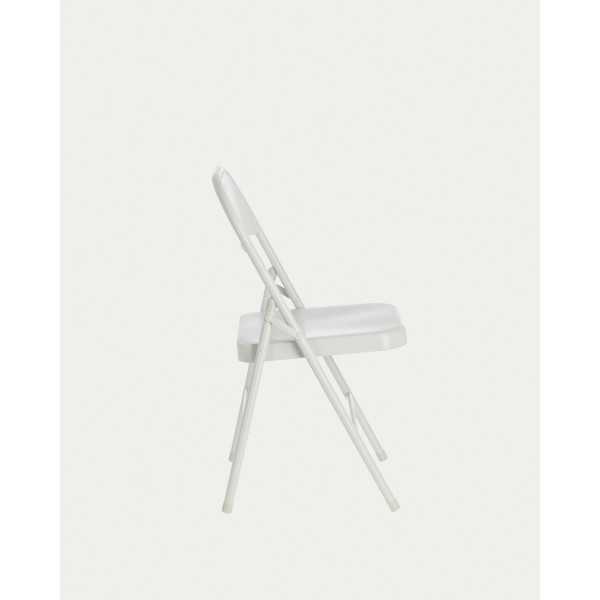 AIDANA FOLDING CHAIR IN LIGHT GRAY METAL