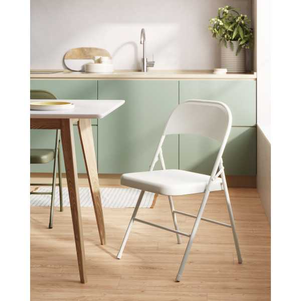 CHAISE PLIANTE AIDANA EN MÉTAL GRIS...