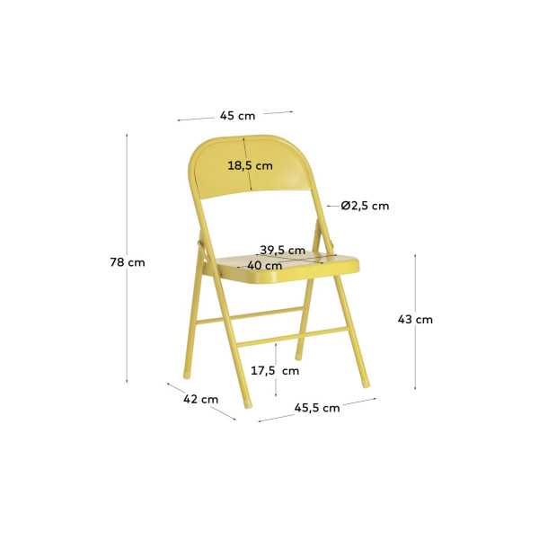 AIDANA FOLDING CHAIR IN MUSTARD...