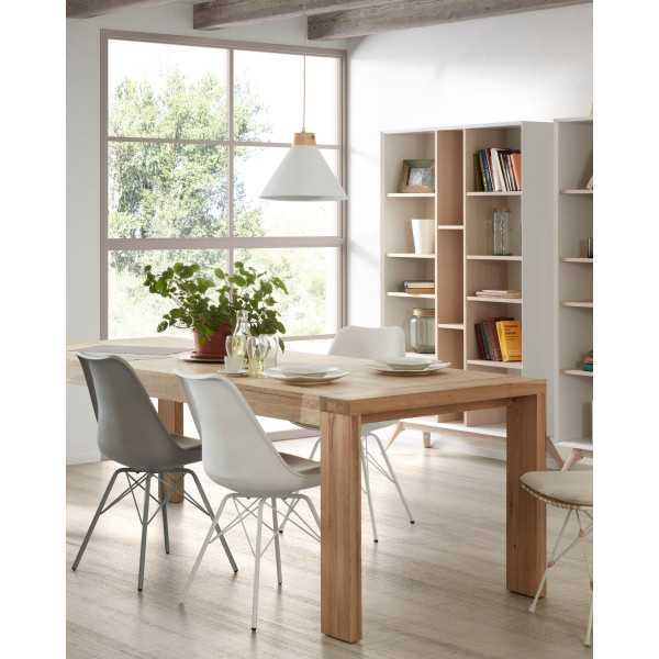 RALF WHITE CHAIR WITH METAL LEGS