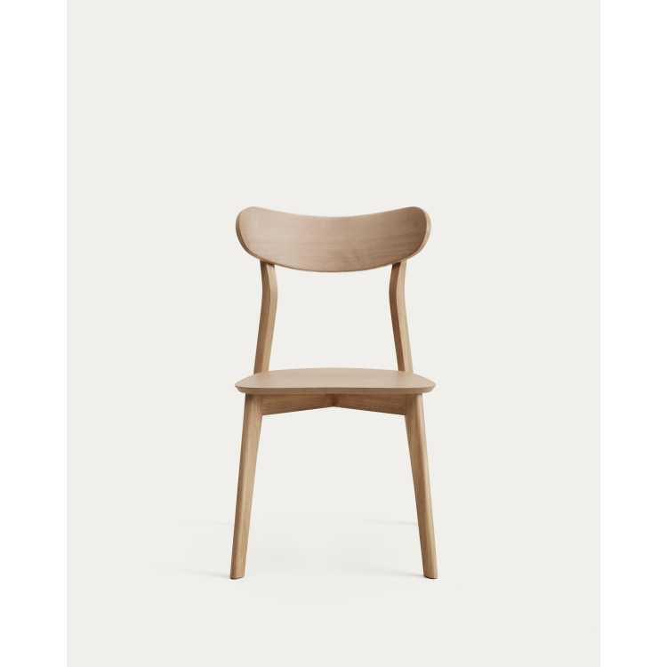SAFINA CHAIR IN OAK VENEER AND SOLID RUBBERWOOD