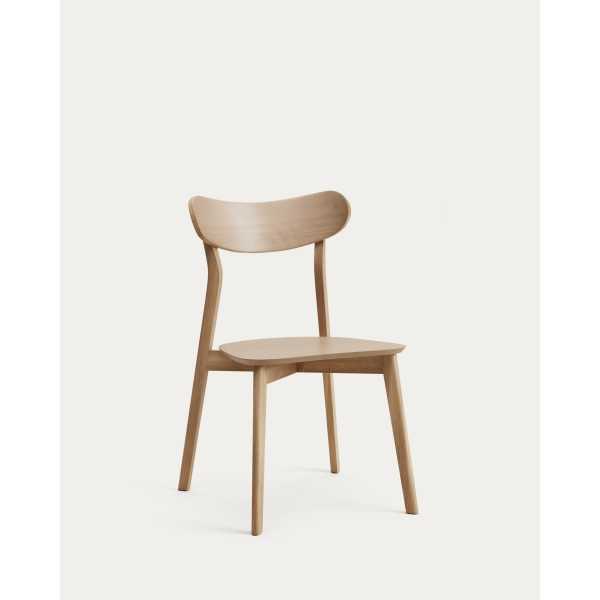 SAFINA CHAIR IN OAK VENEER AND SOLID RUBBERWOOD