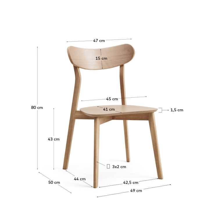 SAFINA CHAIR IN OAK VENEER AND SOLID RUBBERWOOD
