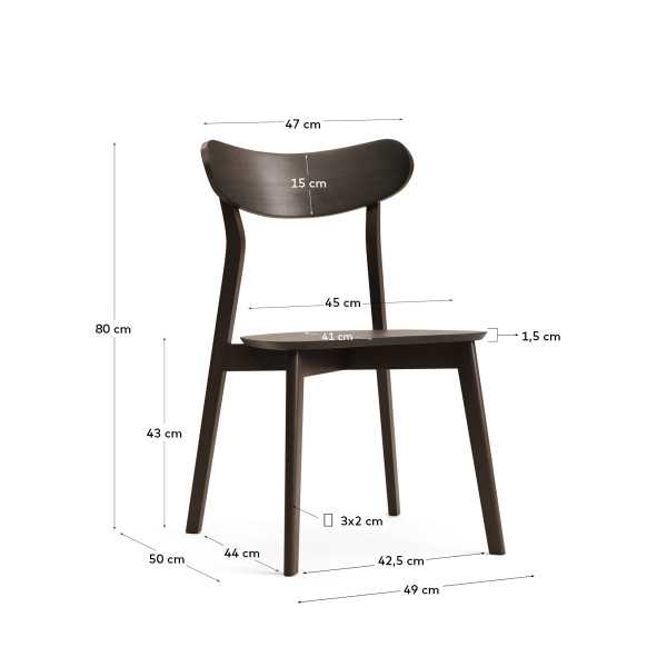 SAFINA CHAIR IN ASH VENEER AND SOLID...