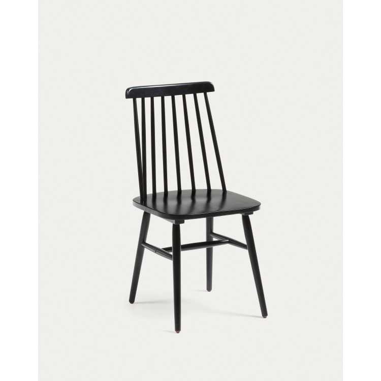 TRESSIA DM CHAIR AND BLACK LACQUERED SOLID RUBBER WOOD