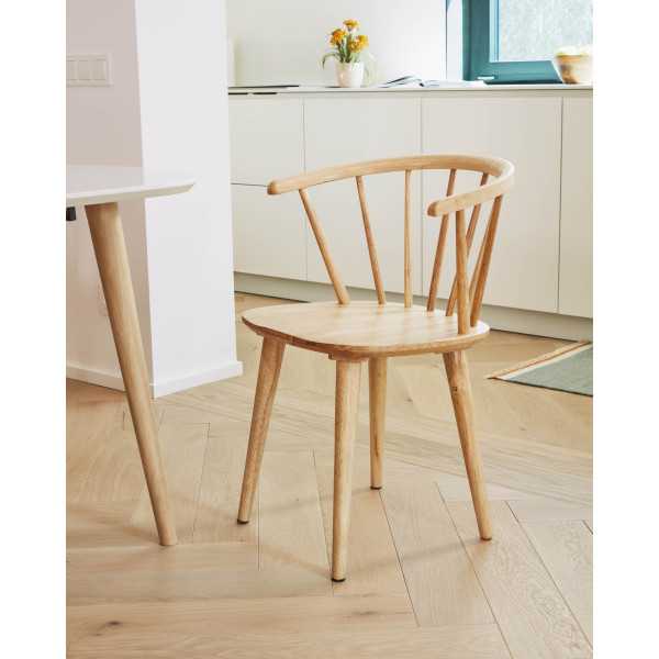 CHAISE TRISE MDF ET BOIS D'HÉVÉA...