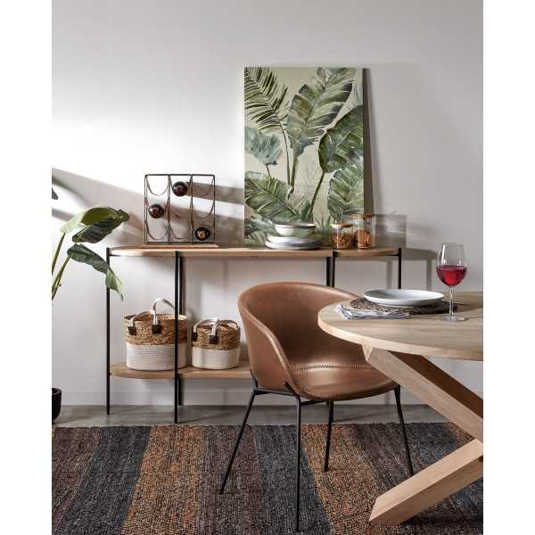YVETTE CHAIR IN BROWN POLYURETHANE