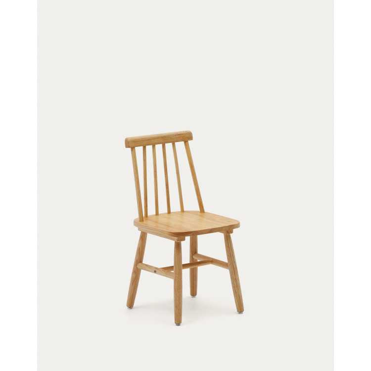 TRESSIA CHILDREN'S CHAIR SOLID RUBBER WOOD WITH NATURAL FINISH