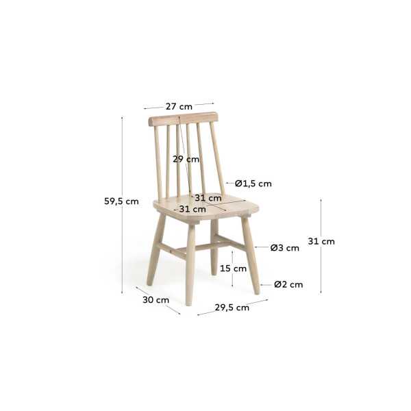 TRESSIA CHILDREN'S CHAIR SOLID RUBBER...
