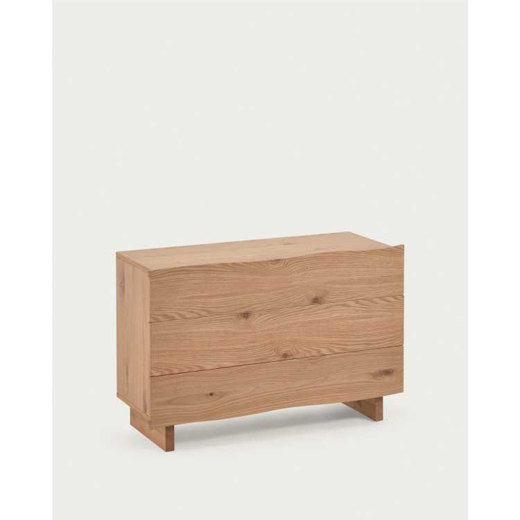 COMMODE 3 TIROIRS RASHA EN CONTREPLAQUÉ DE CHÊNE FINITION NATURELLE 1