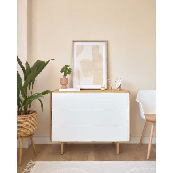 COMMODE ANIELLE DE 3 TIROIRS EN BOIS...