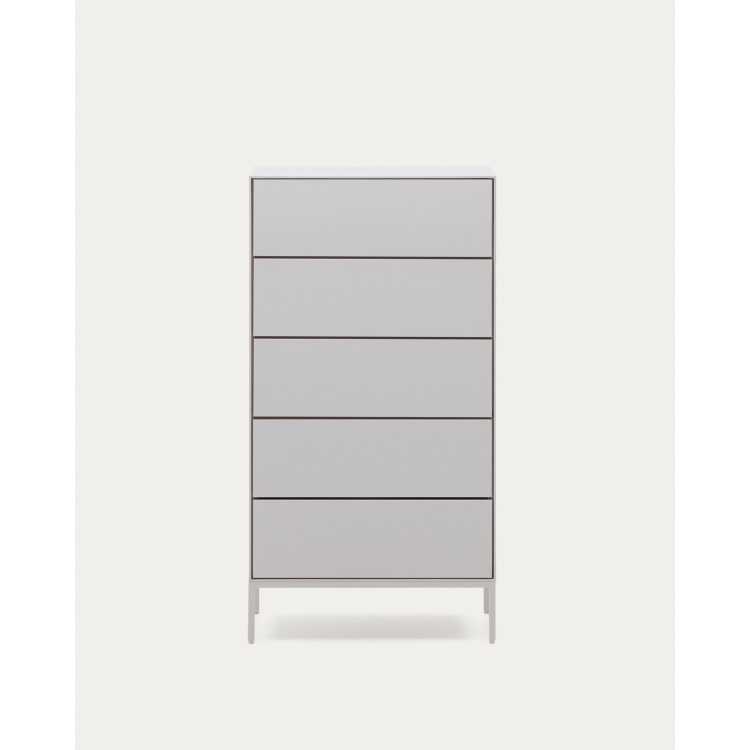COM MODE VEDRANA 5 GAVETAS DM LACADO BRANCO 60 X 114 CM