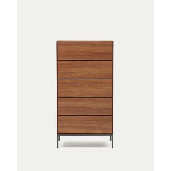 COM MODE VEDRANA 5 DRAWERS WALNUT...