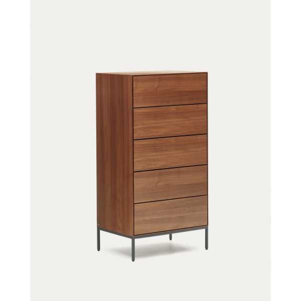 COM MODE VEDRANA 5 DRAWERS WALNUT...