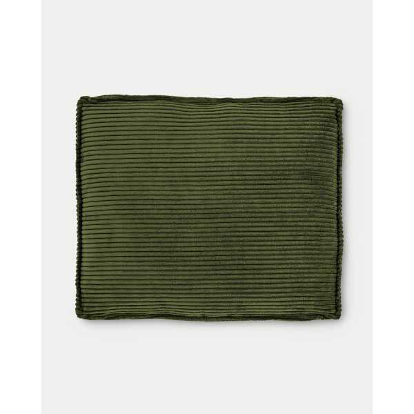 BLOK CUSHION IN LARGE RIBBED CORDUROY...
