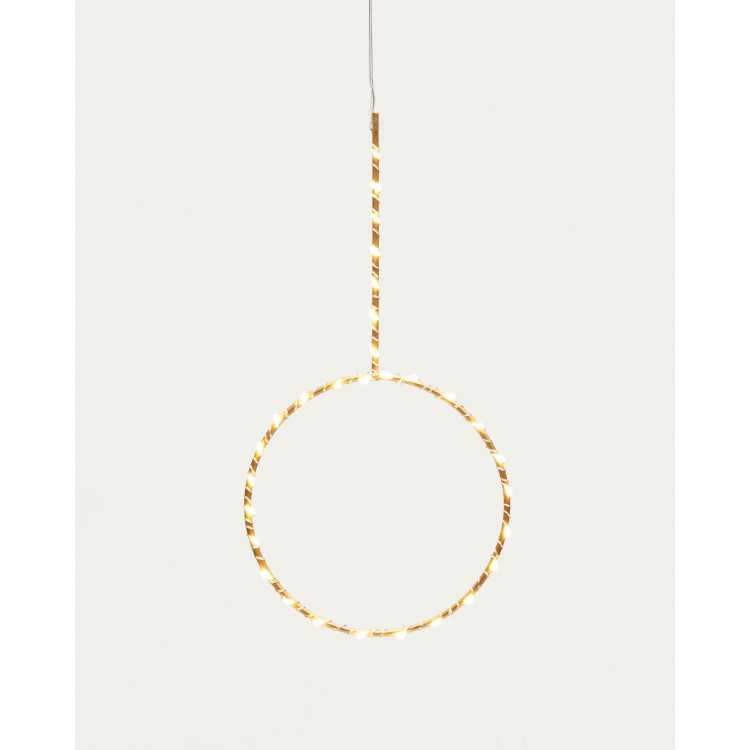 ANNEAU LUMINEUX TAMANE DORÉ D 17 CM