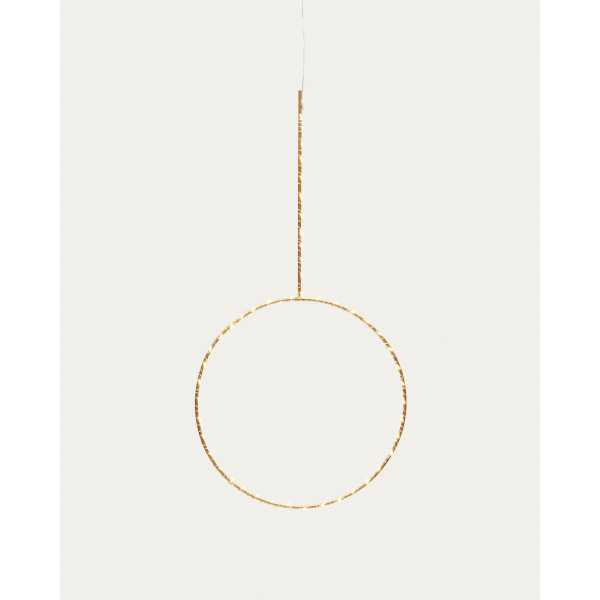 ANEL LUZ TAMANE DOURADO D 25 CM