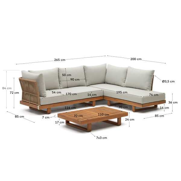 RACO SET OF 5-SEAT CORNER SOFA AND...