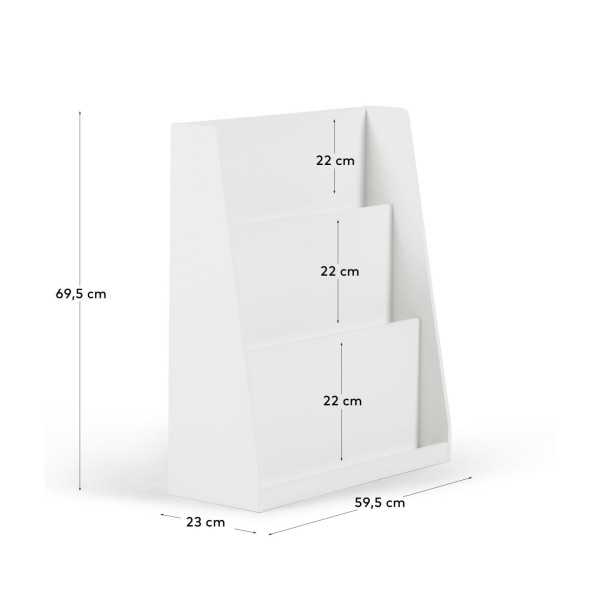 ADIVENTINA BOOKCASE IN WHITE MDF 59.5...