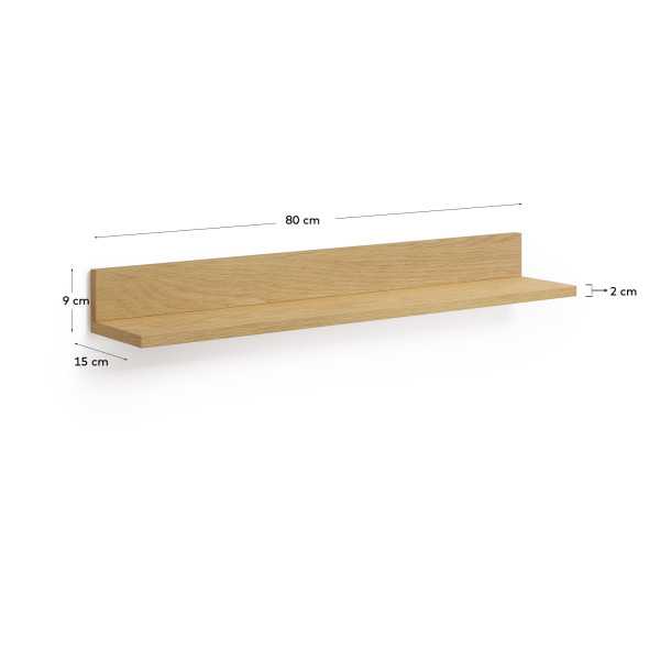 ABILEN SHELF IN OAK VENEER 80 X 15 CM...