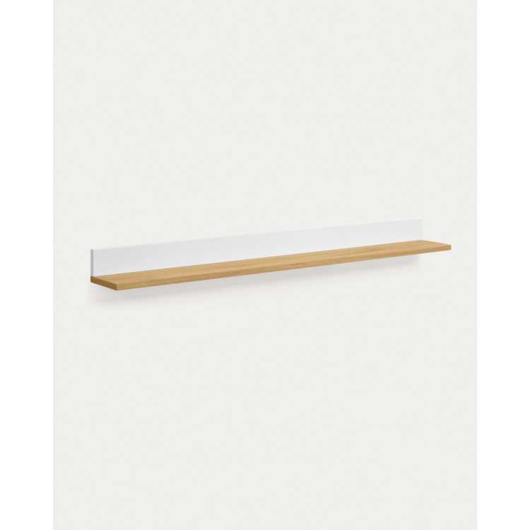 ÉTAGÈRE ABILEN EN PLACAGE DE CHÊNE ET LAQUÉ BLANC 120 X 15 CM FSC 100