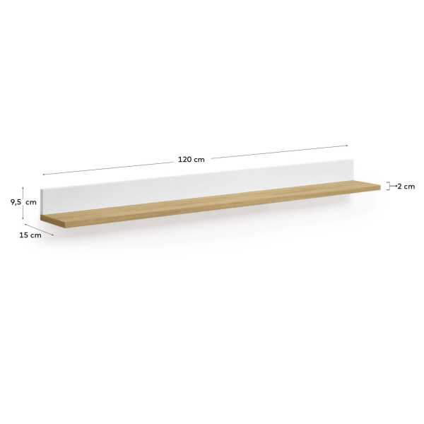 ABILEN SHELF IN OAK VENEER AND WHITE...
