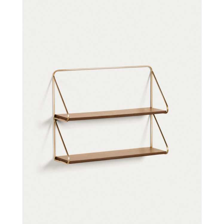 CATRINA SHELF IN GOLD FINISH STEEL 51 X 42 CM