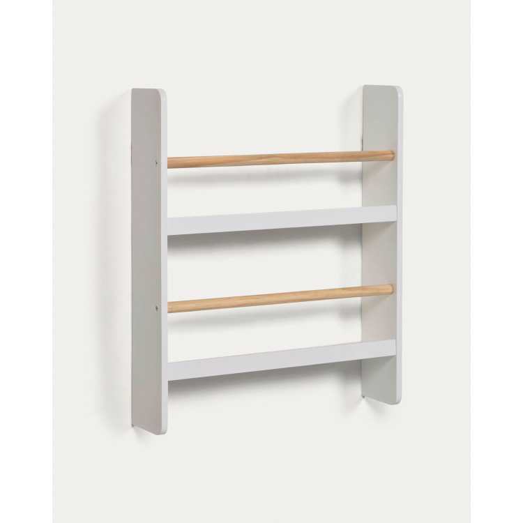 ETAGÈRE GOPI EN BOIS DE PIN MASSIF FINITION NATURELLE ET BLANCHE 50 X