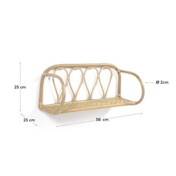 NYARAI RATTAN SHELF NATURAL FINISH 58...