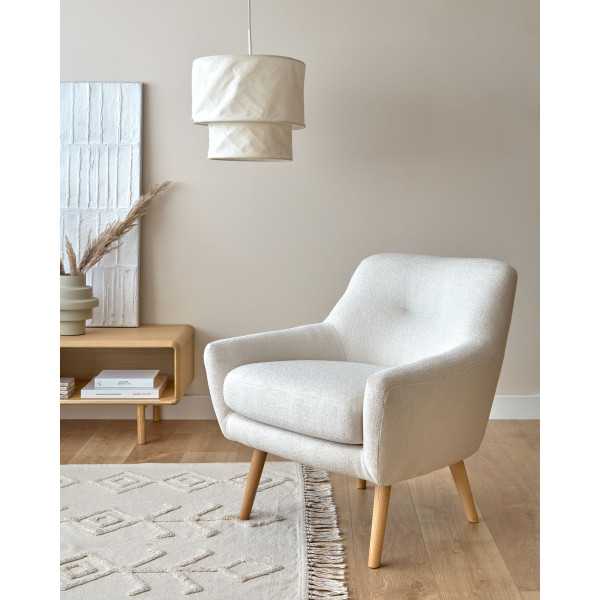 CANDELA ARMCHAIR IN WHITE BOUCLETTE