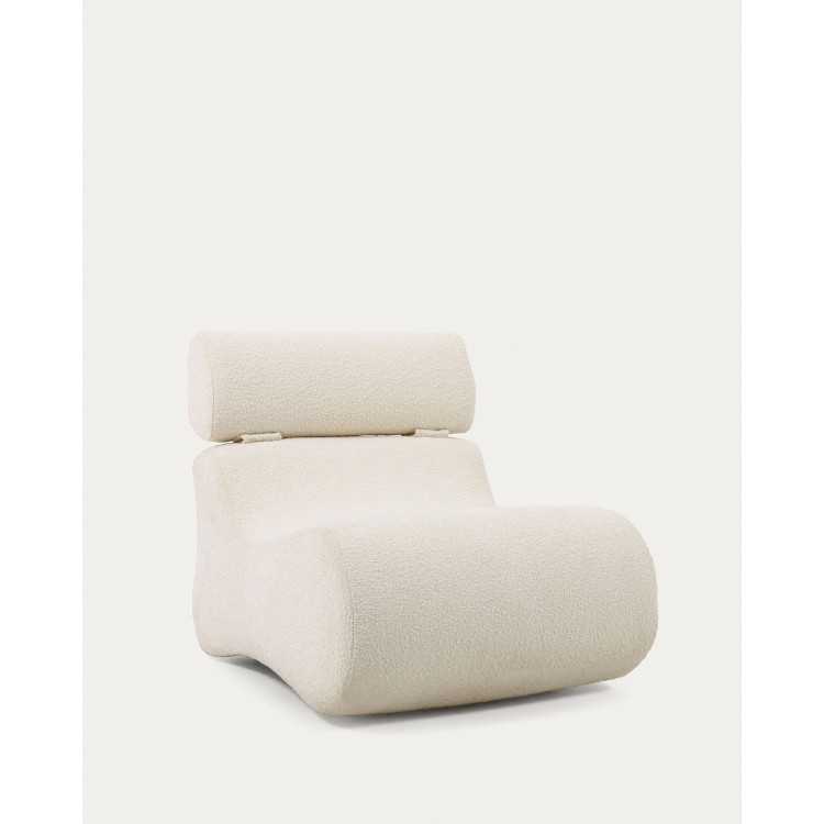 FAUTEUIL CLUB BOUCLETTE BLANC
