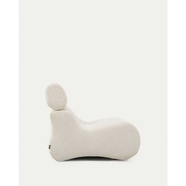 WHITE BOUCLETTE CLUB ARMCHAIR