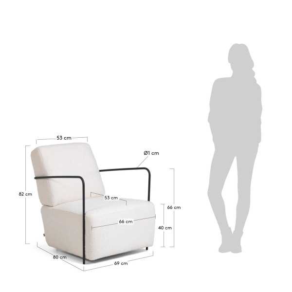 WHITE BOUCLETTE GAMER CHAIR AND BLACK...