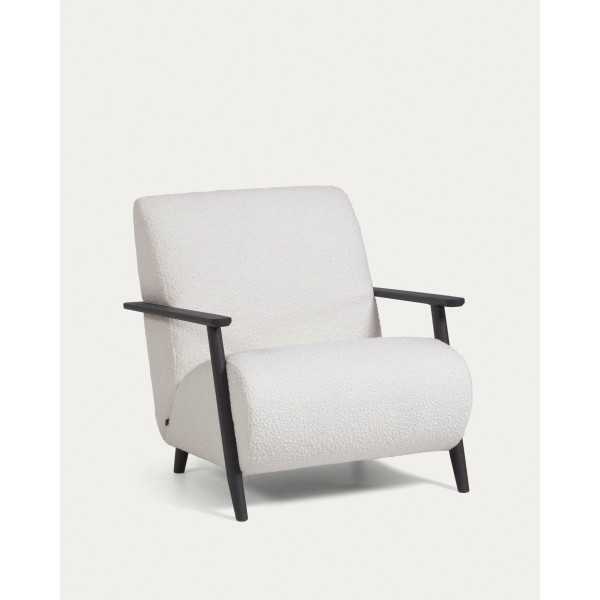 FAUTEUIL MEGHAN EFFET SHEARLING BLANC...
