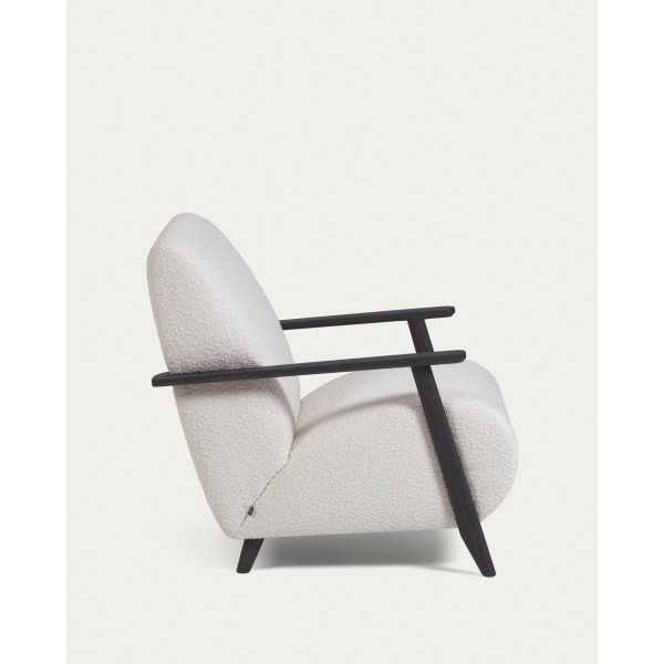 FAUTEUIL MEGHAN EFFET SHEARLING BLANC...