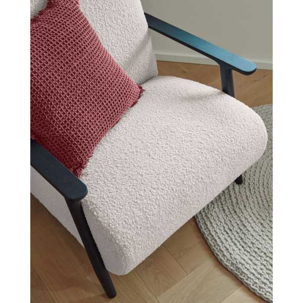 FAUTEUIL MEGHAN EFFET SHEARLING BLANC...